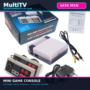 Mini consola retro con 620 juegos clásicos