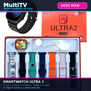 Smartwatch Ultra 2 con 7 correas intercambiables