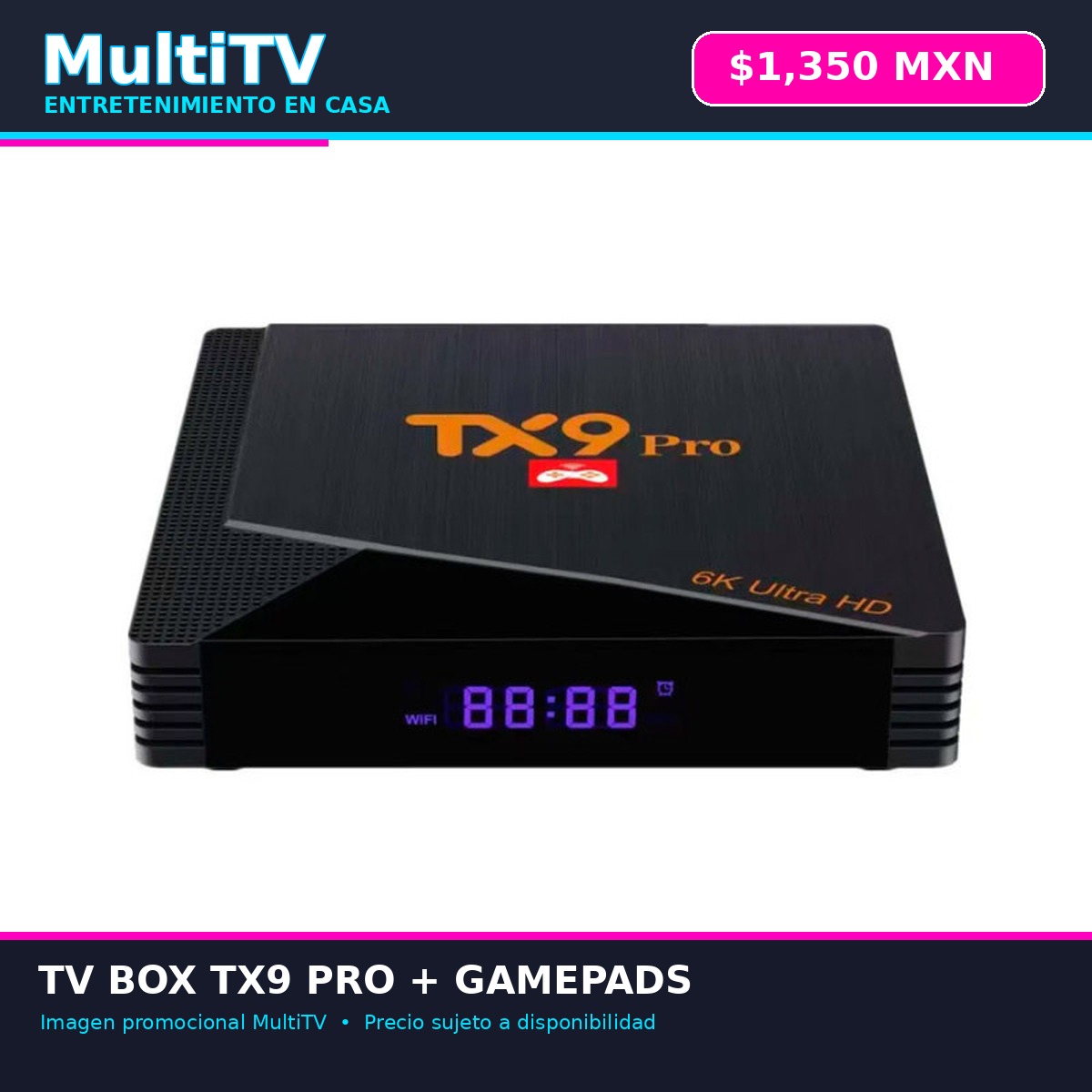 TV Box TX9 Pro con controles de juego